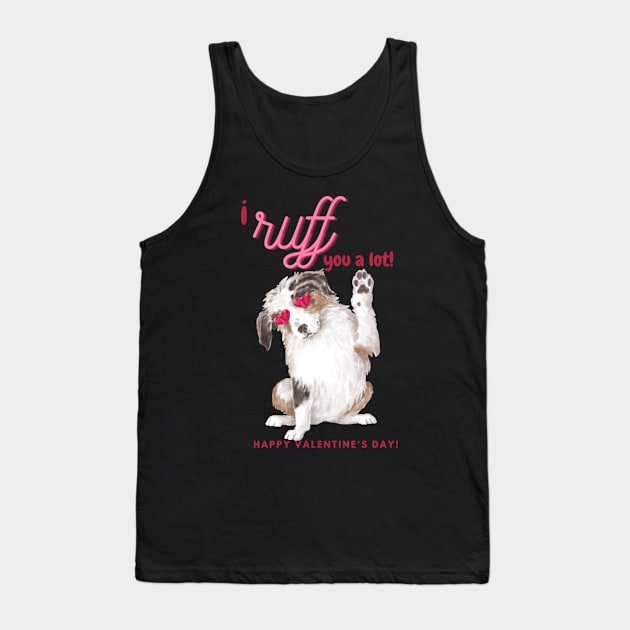 Puppy Valentine Tank Top by metanoiias